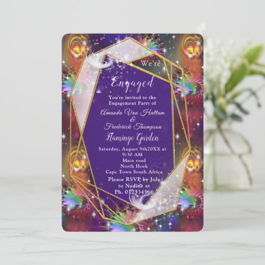 Invitation Mon design Glamour Funky Disco (Debout devant)