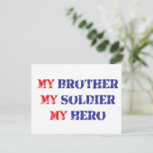 Invitation Mon frère, mon soldat, mon héros (Debout devant)