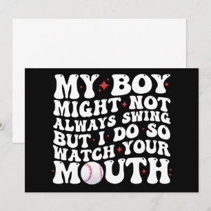 Invitation Mon garçon ne balance pas toujours mais moi si alo