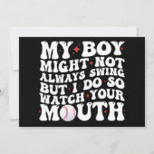 Invitation Mon Garçon Ne Chantera Peut-Être Pas Toujours, Mai (Devant)