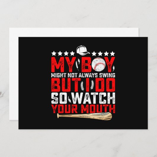 Invitation Mon Garçon Ne Chantera Peut-Être Pas Toujours, Mai (Devant / Derrière)