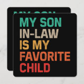 Invitation Mon gendre est mon enfant préféré (Devant / Derrière)