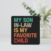 Invitation Mon gendre est mon enfant préféré (Debout devant)