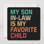 Invitation Mon gendre est mon enfant préféré (Dos)