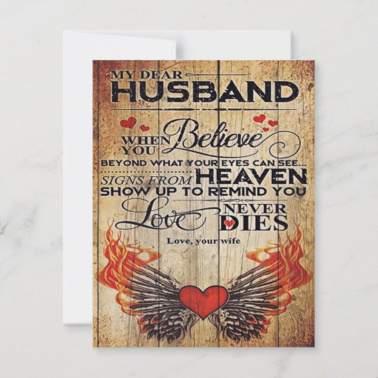 Invitation Mon mari cadeau d'anniversaire | Lettre Pour Mari (Devant)