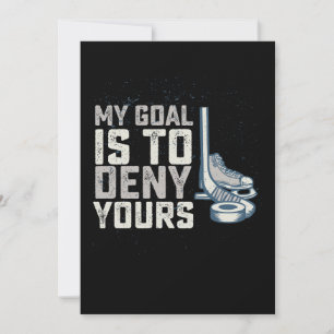 Invitation Mon objectif est de nier votre hockey vintage