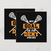 Invitation Mon objectif est de nier votre lacrosse (Devant / Derrière)