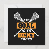 Invitation Mon objectif est de nier votre lacrosse (Devant)