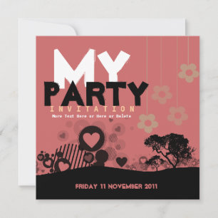 Invitation Mon parti s'amuse toute occasion Anniversaire Invi