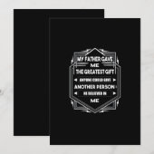 Invitation mon père m'a offert le plus beau cadeau que n'impo (Devant / Derrière)