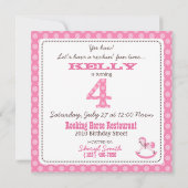 Invitation Mon petit carré 4 d'invitation de poney (Dos)