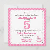 Invitation Mon petit carré 5 d'invitation de poney (Dos)