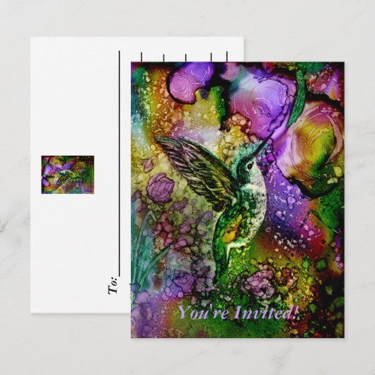 Invitation Mon Petit Colibri (Devant / Derrière)