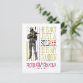 Invitation Mon petit-fils est un soldat cadeau de grand-mère  (Debout devant)