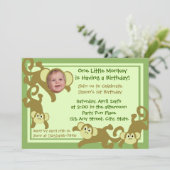 Invitation Mon petit singe (Debout devant)
