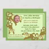 Invitation Mon petit singe (Devant / Derrière)