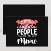 Invitation Mon peuple favori m'appelle Mème Fête des Mères (Devant / Derrière)