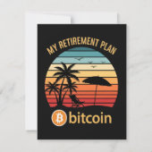 Invitation Mon Plan De Retraite Bitcoin Plage Coucher De Sole (Dos)