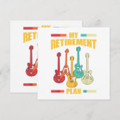 Invitation Mon plan de retraite Guitare électrique Chaîne mus (Devant / Derrière)