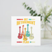 Invitation Mon plan de retraite Guitare électrique Chaîne mus (Debout devant)