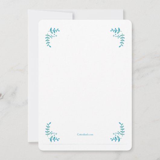 Invitation Mon premier bleu communion (Dos)