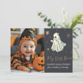 Invitation Mon premier bu Ghost photo halloween (Debout devant)