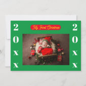 Invitation - Mon premier Noël - Ajouter photo/anné (Devant)