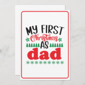 Invitation Mon premier Noël comme papa (Devant / Derrière)