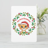 Invitation Mon premier ornement de Noël (Debout devant)