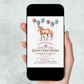 Invitation Mon premier rodéo, 1er anniversaire