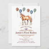 Invitation Mon premier rodéo, 1er anniversaire (Devant)