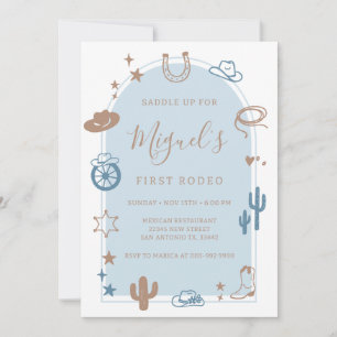 Invitation Mon Premier Rodéo Anniversaire Cow-boy Sud-Ouest S