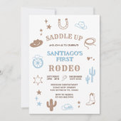 Invitation Mon premier Rodeo Cowboy Anniversaire (Devant)