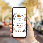 Invitation Mon premier Rodeo Cowboy Anniversaire Ranch Southw