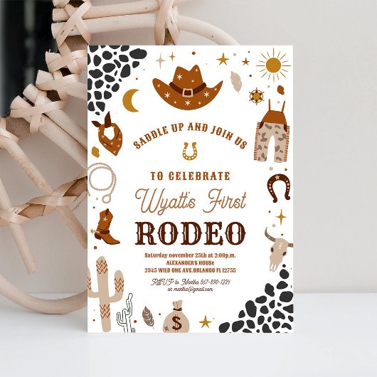 Invitation Mon Premier Rodéo Cowboy Ranch Southwestern Annive