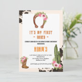 Invitation Mon Premier Rodéo Cowboy Rose (Debout devant)