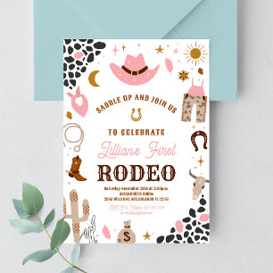 Invitation Mon premier Rodeo Cowgirl Southwestern Anniversair