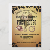 Invitation Mon premier Rodéo Saddup Vache Imprimer Brown (Devant)
