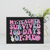 Invitation Mon Professeur A Survécu 100 Jours De Moi Disco Su (Debout devant)