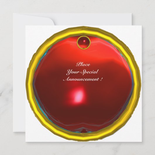Invitation MON rouge rubis blanc (Dos)