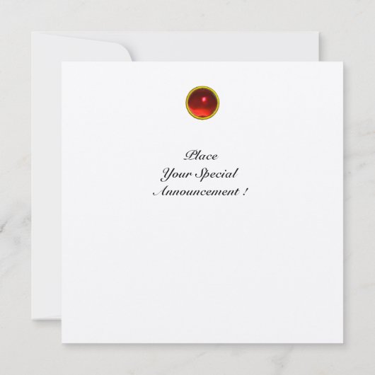 Invitation MON rubis or blanc (Dos)