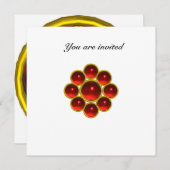 Invitation MON rubis rouge blanc (Devant / Derrière)