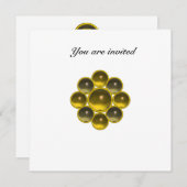 Invitation MON topaz agate blanc (Devant / Derrière)