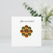 Invitation MON topaze agate blanc orange (Debout devant)