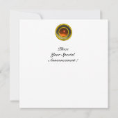 Invitation MON topaze agate blanc orange (Dos)