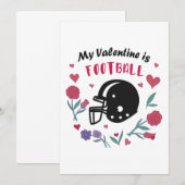 Invitation Mon Valentin est le Football (Devant / Derrière)