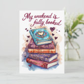 Invitation Mon week-end est complet (Debout devant)
