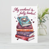 Invitation Mon week-end est entièrement réservé (Debout devant)