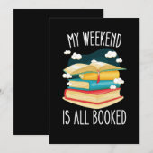 Invitation Mon Week-End Est Tous Les Amateurs De Livre Réserv (Devant / Derrière)