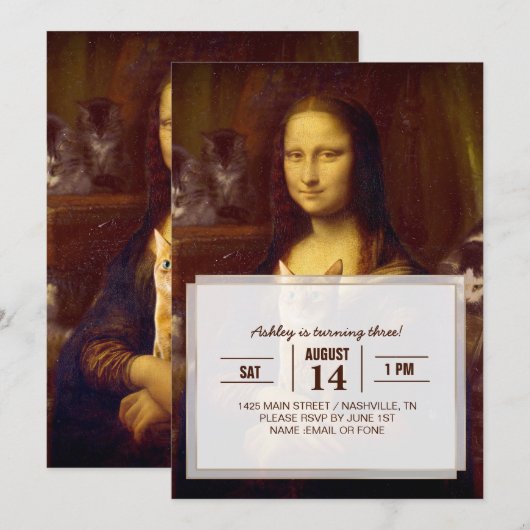 Invitation Mona Lisa (Devant / Derrière)